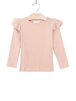 City Mouse Studio - Flutter Sleeve Tee- Rose