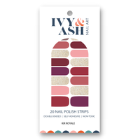 Ivy & Ash - Kir Royale | Mixed Berry & Champagne Glitter Nail Art Wrap