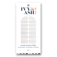 Ivy & Ash - Iced | Sparkling White Diamond Glitter Holiday Nail Stickers