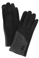 Colored Button Cable and Solid Gloves: Black