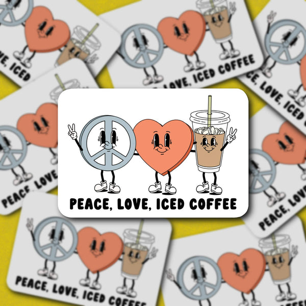 Sage and Virgo - Love, Peace and Ice Coffee, Vinyl Sticker