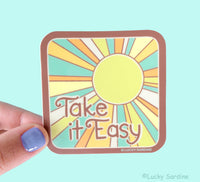 Lucky Sardine - Take It Easy Sunshine Vinyl Sticker