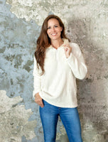 The Hair Bow Company - White Sherpa Pullover for Women