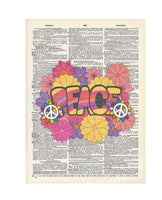 Crazilyhumbledesigns - Hippie, Vintage Dictionary Print