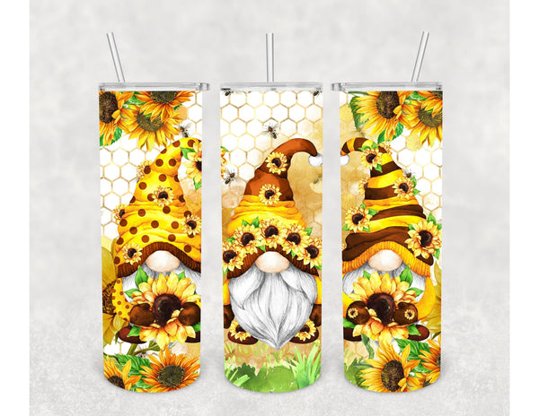 The Potted Oasis - Sunflower Gnome Tumbler