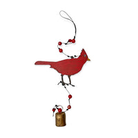 Whimsies - Cardinal wind chimes bird mobile holiday bell garden museum