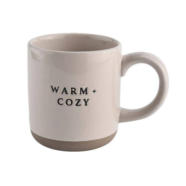 Sweet Water Decor - Warm and Cozy - Cream Stoneware Coffee Mug - 14 oz