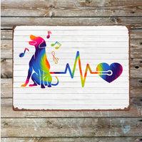 The British Metal Signs Company - Music wellbeing  pet art Metal Wall   Sign