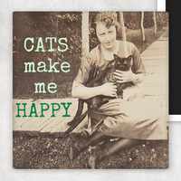 Raven's Rest Studio - Fridge Magnet. CATS Make Me HAPPY