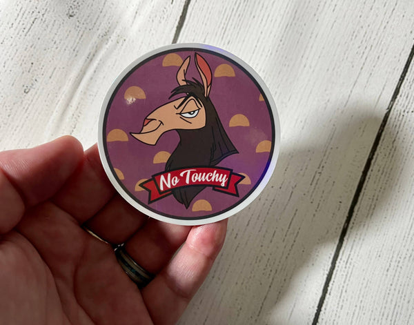 Graceful Darkness, LLC - Kuzco, Vinyl Sticker, Emperors New Groove, Llama, No Touchy