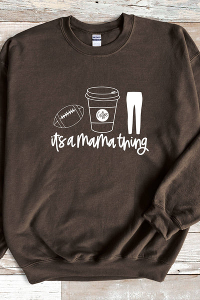 Cali Boutique Wholesale - Fall Sweatshirt Mama Thing Football Coffee Leggings