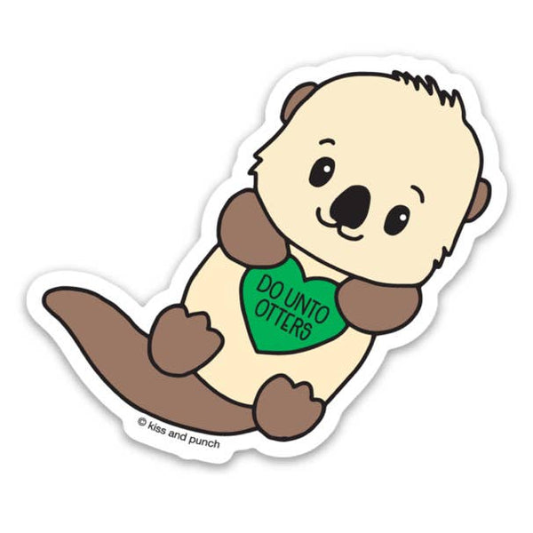 Kiss and Punch - Punny 3 Inch Do Unto Otters Vinyl Sticker