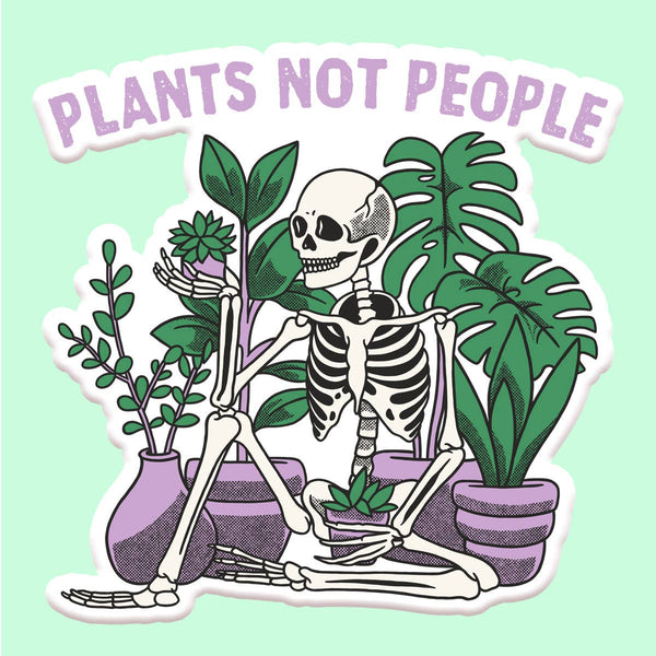 Mugsby - Plants Not People Funny Sticker Decal