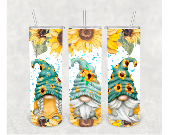 The Potted Oasis - Sunflower Gnome Tumbler