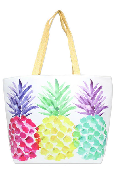 Hana - Painted Pineapple Tote Bag