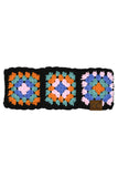 C.C Multi Color Crochet Handmade Headwrap: Black