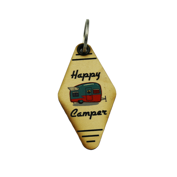 Driftless Studios - Vintage Keychains - Happy Camper