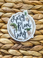 Savannah and James Co - Crazy Plant Lady Spring, Clear Vinyl , Sticker, 3 in.