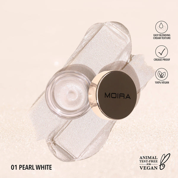 Moira Cosmetics - Everlust Shimmer Cream Shadow (001, Pearl White)