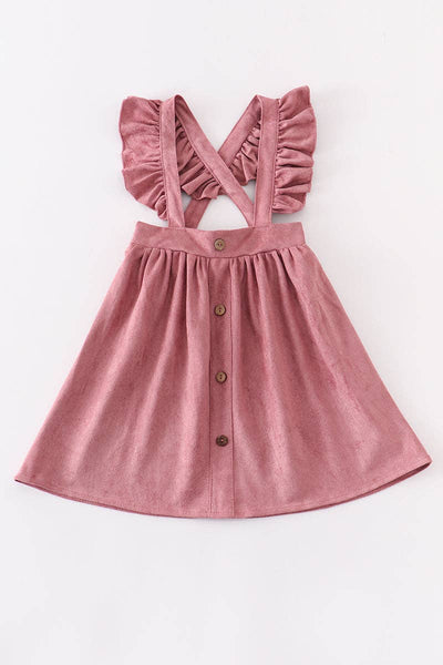 Honeydew - Purple ruffle suspender girl dress