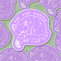 Sage and Virgo - Me and Karma Vibe Like That, Swiftie Sticker