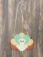 The Hair Bow Company - Green Red & Orange Patchwork Turkey Novelty Crossbody Purse