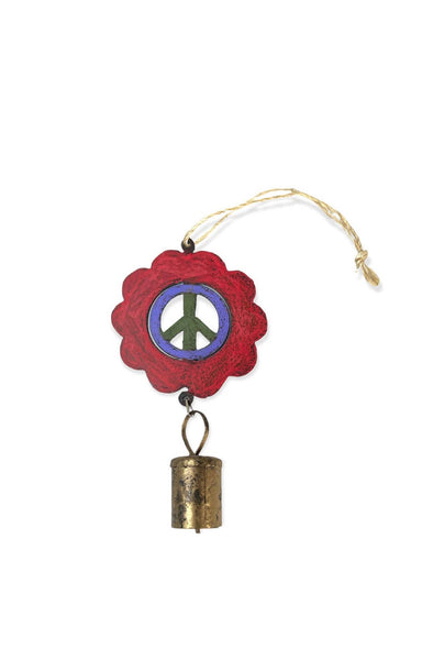 Whimsies - Peace Sign Flower wind chime ornament garden hippie gifts