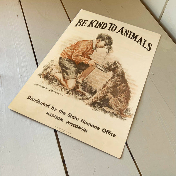 The British Metal Signs Company - Be Kind To Animals - Metal Animal Wall Sign