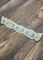 The Hair Bow Company - Lace Pearl & Rhinestone Boho Headband