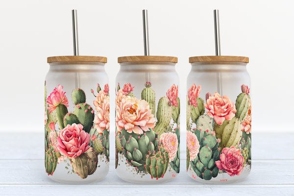 The Potted Oasis - Cactus Glass Tumbler