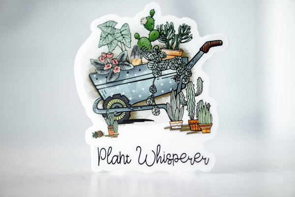 Savannah and James Co - Plant Whisperer, Vinyl Sticker, 3x3 in.