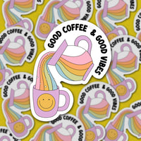 Sage and Virgo - Good Coffee Good Vibes, Vinyl Sticker