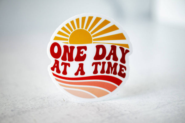 Savannah and James Co - One Day At A Time, Vinyl Sticker, 3x3 in.