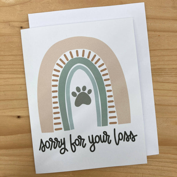 Craftinista Girl - Sorry For Your Loss Pet Sympathy Card