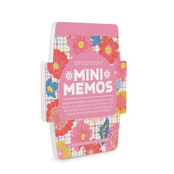 Studio Oh! - Plaid Blossoms Mini Memo with Stickers