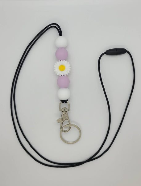 Kendra's Designs - Daisy Flower Lanyard | Teacher Lanyard | ID Badge Holder