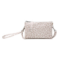 Jen & Co. - M013CHE Riley 3 Compartment Crossbody/Wristlet Cheetah Print