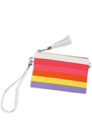 Hana - Stripe Print Wristlet Wallet