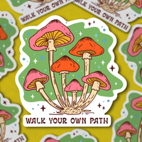 Sage and Virgo - Walk Your Own Path, Mushroom Sticker