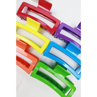 Love and Repeat - Colorful Jumbo Cut Out Rectangle Hair Claw