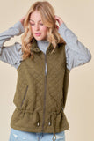 Doe and Rae - QUILTED VEST - 10295J-1: L / FOREST