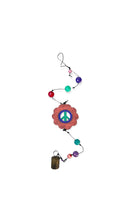 Whimsies - Peace Sign Wind Chime flower hippie ornament garden bell Eco