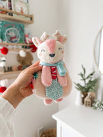 Itzy Ritzy - *NEW* Holiday Pink Reindeer Itzy Lovey™ Plush + Teether Toy