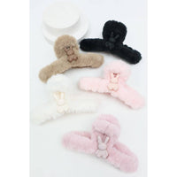 Love and Repeat - Bunny Fluffy Fur Hair Claw : MIX COLOR / ONE