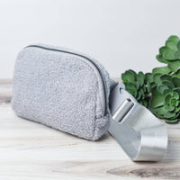 Lauren Lane - Natasha Sherpa Sling Bag-Gray