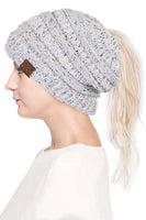 Hana - C.C Confetti Ponytail Messy Bun Beanie