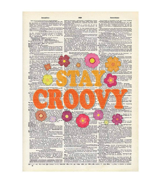 Crazilyhumbledesigns - Hippie, Vintage Dictionary Print