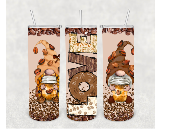 The Potted Oasis - Coffee Love Gnome Tumbler