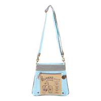 Clea Ray Canvas Bags & Clothing - Columbias Light Blue 2 Zipper Shoulder Bag