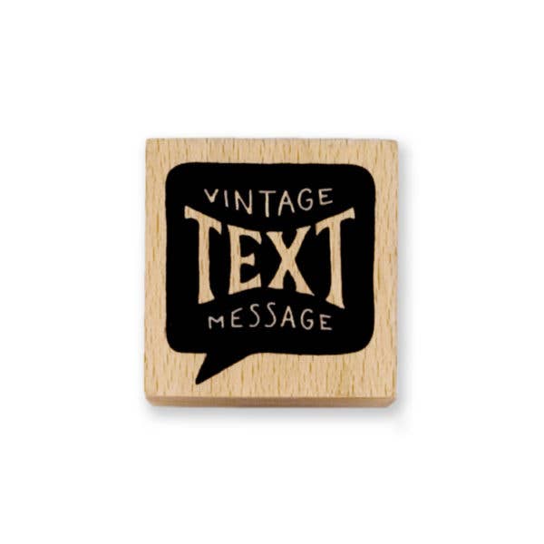 Wit & Whistle - 50% off - Vintage Text Message Rubber Stamp